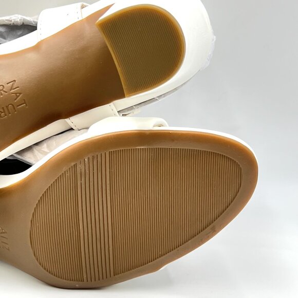 Naturalizer Womens Size 8 Bristol White Leather Block Heel Dress Sandals Shoes - Picture 12 of 14